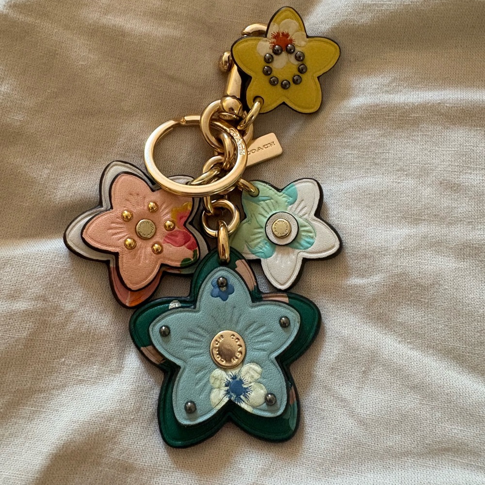Coach Mystical Floral Wildflower Cluster Bag Charm - Picture 3 of 5